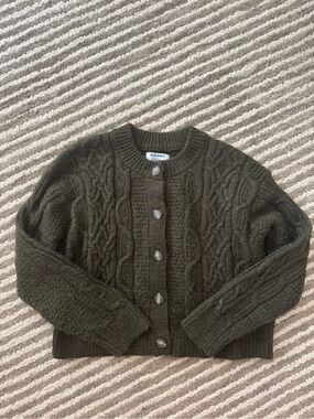 Green cardigan
